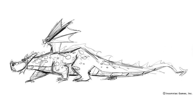 Illustration for article titled See How Spyro The Dragon Evolved In These Early Sketches